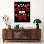 Darts Dad Just Like A Normal Dad But Much Cooler Darts Lover - Matte Canvas (1.25")