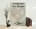 Custom personalized - To My Dad Your Daughter Memorial - Matte Canvas