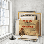 CUSTOMIZABLE AMERICAN FOOTBALL POSTER � DAD TO SON � NEVER LOSE - Matte Canvas