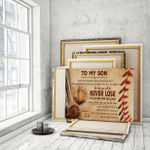 CUSTOMIZABLE BASEBALL POSTER CANVAS � DAD TO SON � NEVER LOSE 2 - Matte Canvas