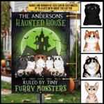 Cat Halloween Haunted House Ruled By Custom Classic Metal Signs, Halloween Yard Decorations, Cat Lover Halloween Gift, Halloween Decorating Idea