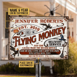 Witch Flying Monkey Delivery Service Custom Classic Metal Signs