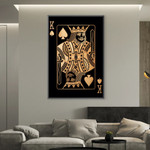 King Of Spades Gold Motivational Positive Matte Canvas-8x10in