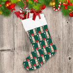 Abstract Hand Draw Christmas Concept Cute Cats Christmas Stocking