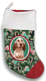 Cool English Setter Christmas Stocking Christmas Gift Red And Green Tree Candy Cane