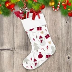 Christmas Trees Gifts Snowman Candy Cane And Garland Christmas Stocking