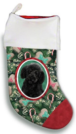 Excellent Labradoodle Black Canine Christmas Gift Christmas Stocking Candy Cane
