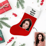 Custom Face Christmas Stocking Christmas Gift Gift Bag Add Pictures And Name