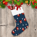 Funny Five Star Santa Claus On Navy Background Xmas Gift Christmas Stocking