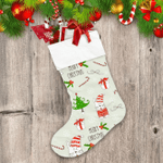 Christmas With White Dogs And Other Elements Christmas Stocking