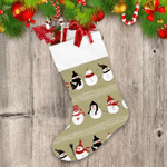 Christmas Funny Snowmans In Hats And Scarfs Christmas Stocking Christmas Gift