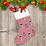 Fairytale Pink Theme With Ballet Dancer And Nutcracker Christmas Stocking