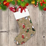 Chrismas Sock Gingerbread And Candy Cane Christmas Stocking