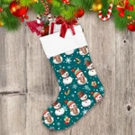Cute Snowman Snowflake And Christmas Candy Christmas Stocking