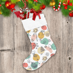Colorful Painting Shaped With Hand Drawn Xmas Elements Christmas Stocking