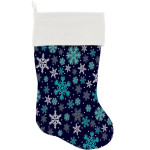Blue And White Snowflake Christmas Stocking Christmas Gift