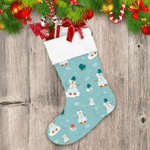 Christmas Cute Snowman In Bucket And Cloud Christmas Stocking Christmas Gift