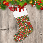 Camouflage Abstract Christmas Festival Snow White Christmas Stocking