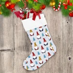 Funny Gnomes In Red And Yellow Knit Suit Xmas Tree Christmas Stocking