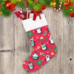 Christmas Penguins In Winter Clothing And Hats Christmas Stocking