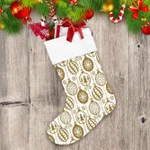 Modern Christmas Baubles Decoration With Trees Snowflakes Christmas Stocking