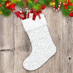 Abstract Geomtric Lines In The Shape Of Snowflakes Pattern Christmas Stocking