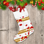 Christmas Santa Claus With Red Hat And White Beard Christmas Stocking