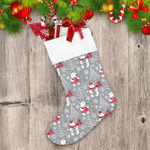 Merry Christmas Fisher Bear And Snowy Forest Christmas Stocking