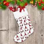 Red And White Gnomes Cartoon Merry Christmas Christmas Stocking