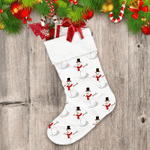 Christmas Snowman With Hat And Scarf Christmas Stocking