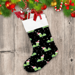 Christmas Green Cactus In Santa Claus Hats Christmas Stocking