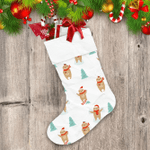 Cute Moments Of Sloth On Snowy Day Christmas Stocking