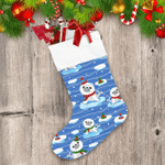 Baby Seals With Red Scarf Floating On An Ice Floe Xmas Holiday Christmas Stocking