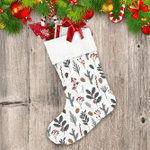 Magical Christmas Flowers Cones And Holly Berries Christmas Stocking