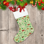Homemade Cakes Family Food And Fun Text On Green Background Christmas Stocking