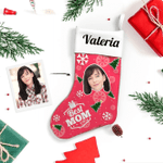 Custom Face Christmas Stocking Christmas Gift Best Mom Add Pictures And Name