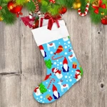 Bright Sunshine Christmas Day With Gnomes Snowmans Animals Christmas Stocking