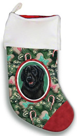 Flat Coated Retriever Christmas Stocking Christmas Gift Red And Green Tree Candy Cane