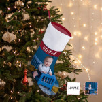 Custom Baby's Photo And Name Christmas Stocking Christmas Gift