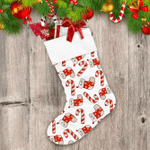 Christmas Candy Cane And Cute Sock Christmas Stocking