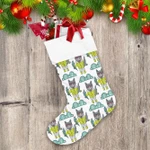 Christmas With Cute Wolfs And Natural Elements Christmas Stocking