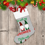 Chillin With My Gnomies Plaid Cap Pattern Christmas Stocking