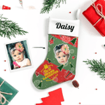 Custom Face Christmas Stocking Christmas Gift Best Grand Daughter With Text