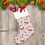 Cute Cartoon Santa Claus With Gifts On Christmas Day Christmas Stocking