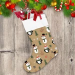 Cute Snowman Christmas Tree And Penguin Christmas Stocking