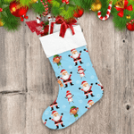 Cute Christmas Holidays Cartoon Happy Santa Claus Pattern Christmas Stocking
