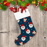 Santa Claus And Corgi With Red Scarf-1 Christmas Stocking