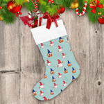 Scandinavian Folklore Christmas Gnomes In Pink Blue And Red Christmas Stocking