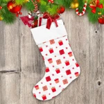Hand Drawn Christmas Day Romantic Pattern With Gift Box And Stars Christmas Stocking