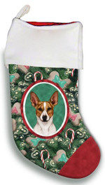 Rat Terrier Vibrant Christmas Stocking Christmas Gift Red And Green Tree Candy Cane